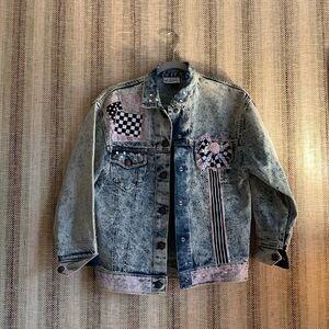 VINTAGE Tickle Me! New York Denim Jacket Y2K White Washed Women’s Style Coat